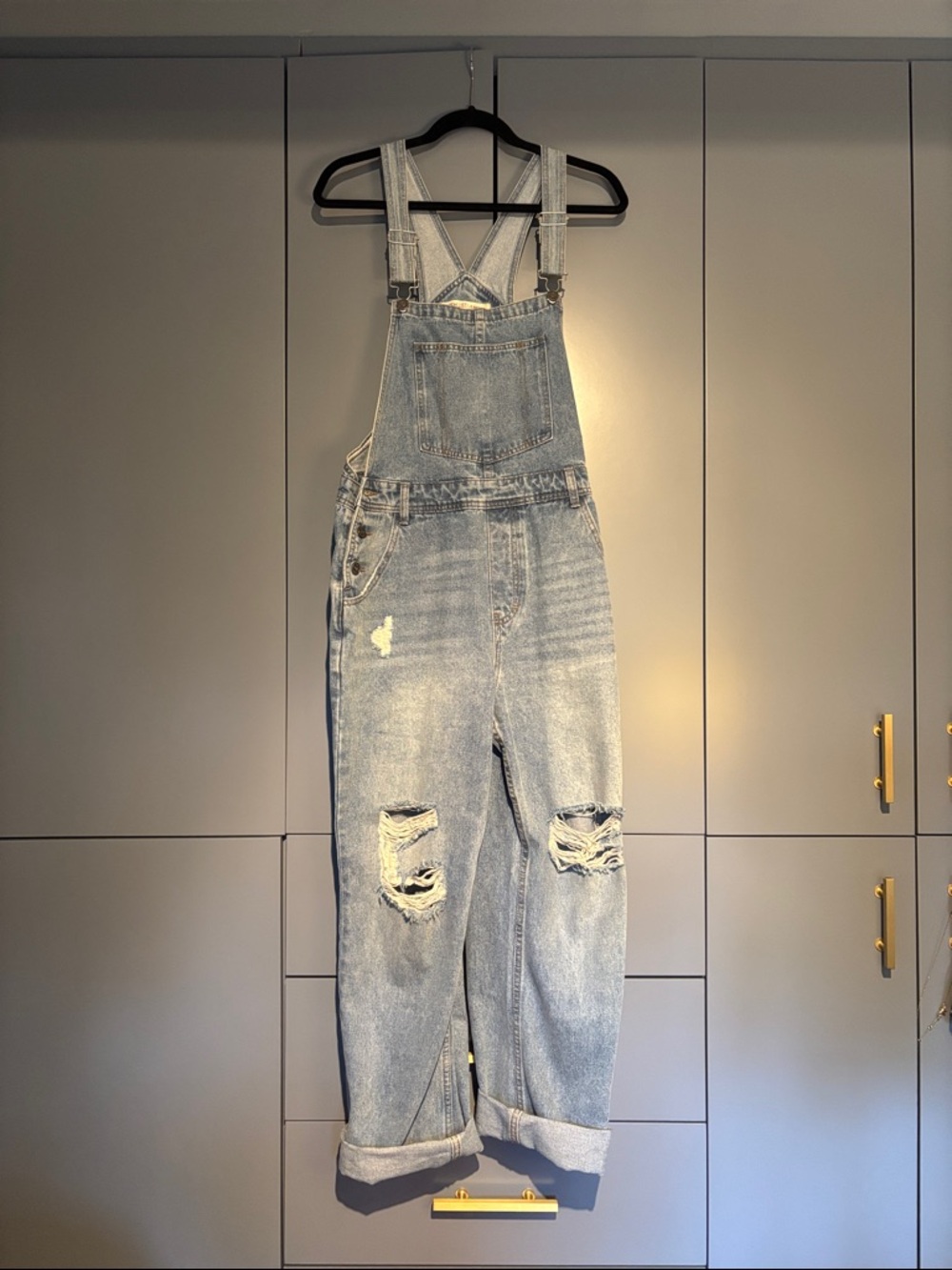 Distressed overalls-so cute!!